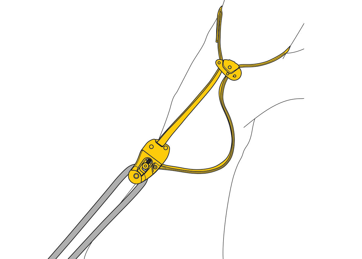 Protector de fricción ajustable Petzl Eject amarillo y negro (Modelo: G001AA00) - imagen 3