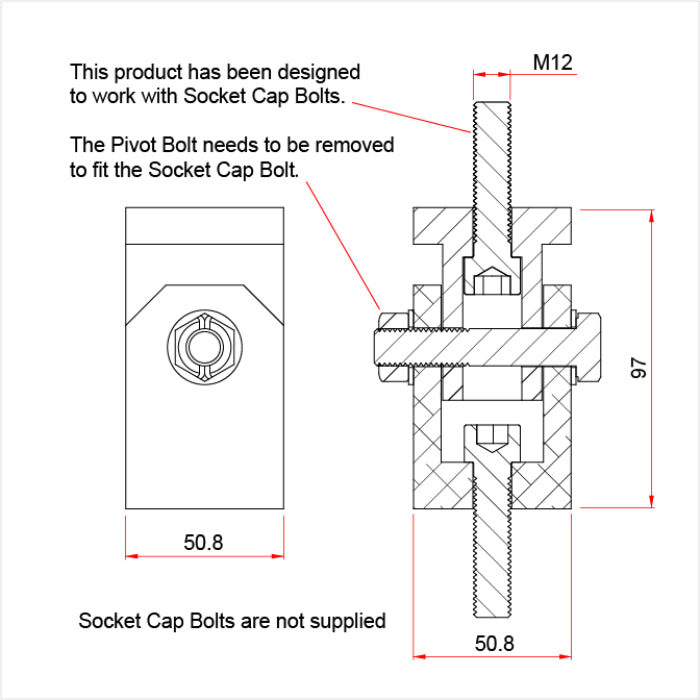 Doughty Pivot Hinge with Two Clamps, (Cheeseboro) - imagen 4