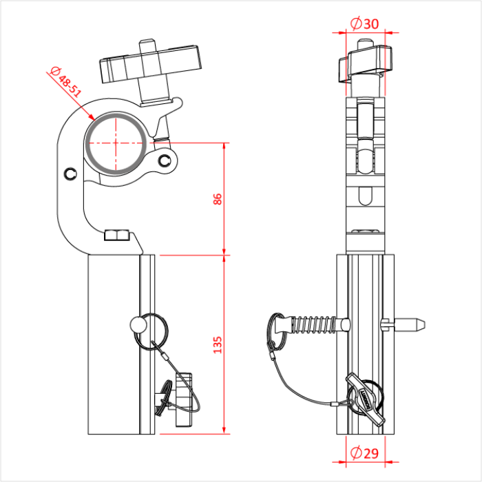 Doughty Trigger TV Clamp - imagen 3