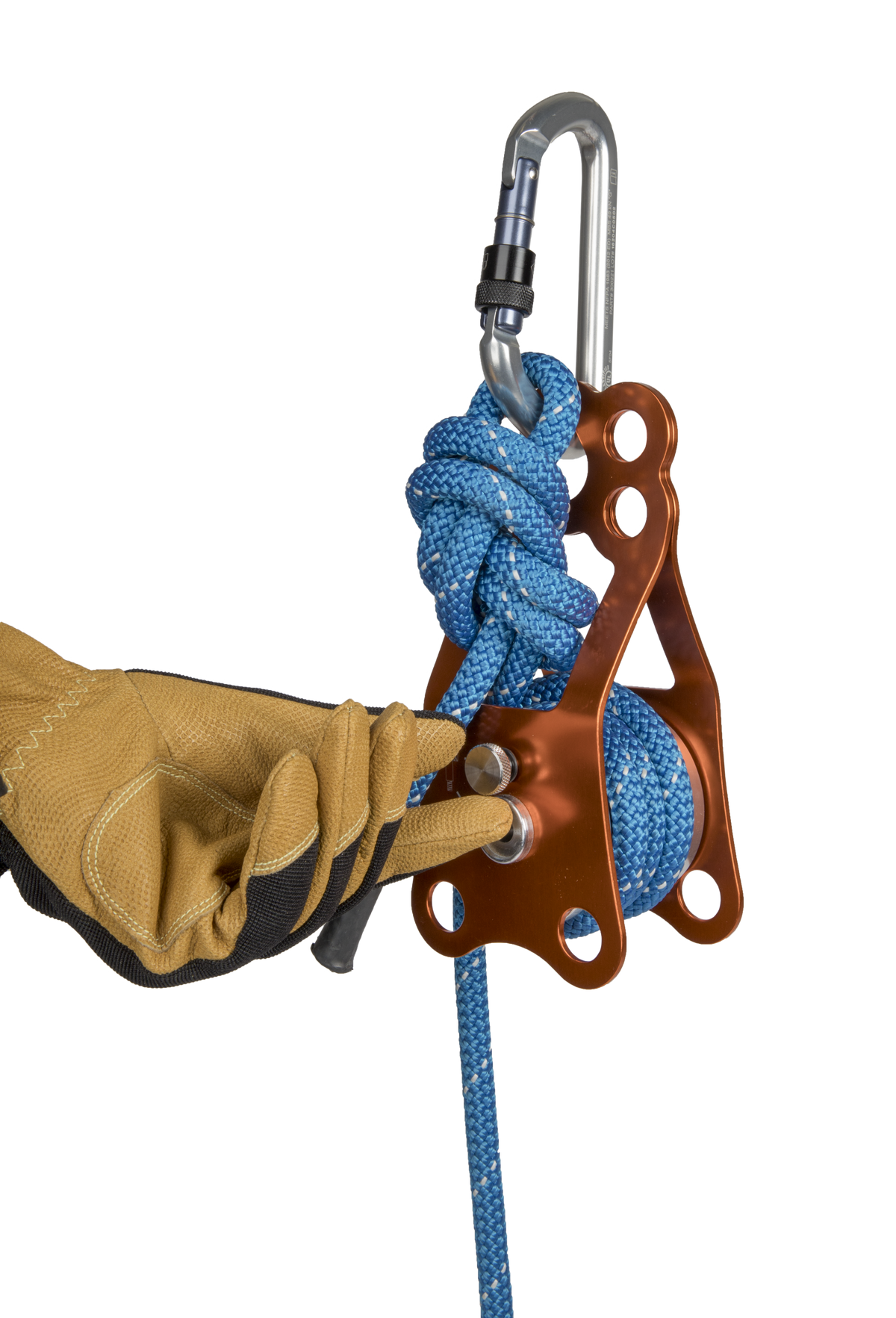 CMC Kootenay Ultra Pulley, large-sheave pulley for knot passing, close-up detail - imagen 6