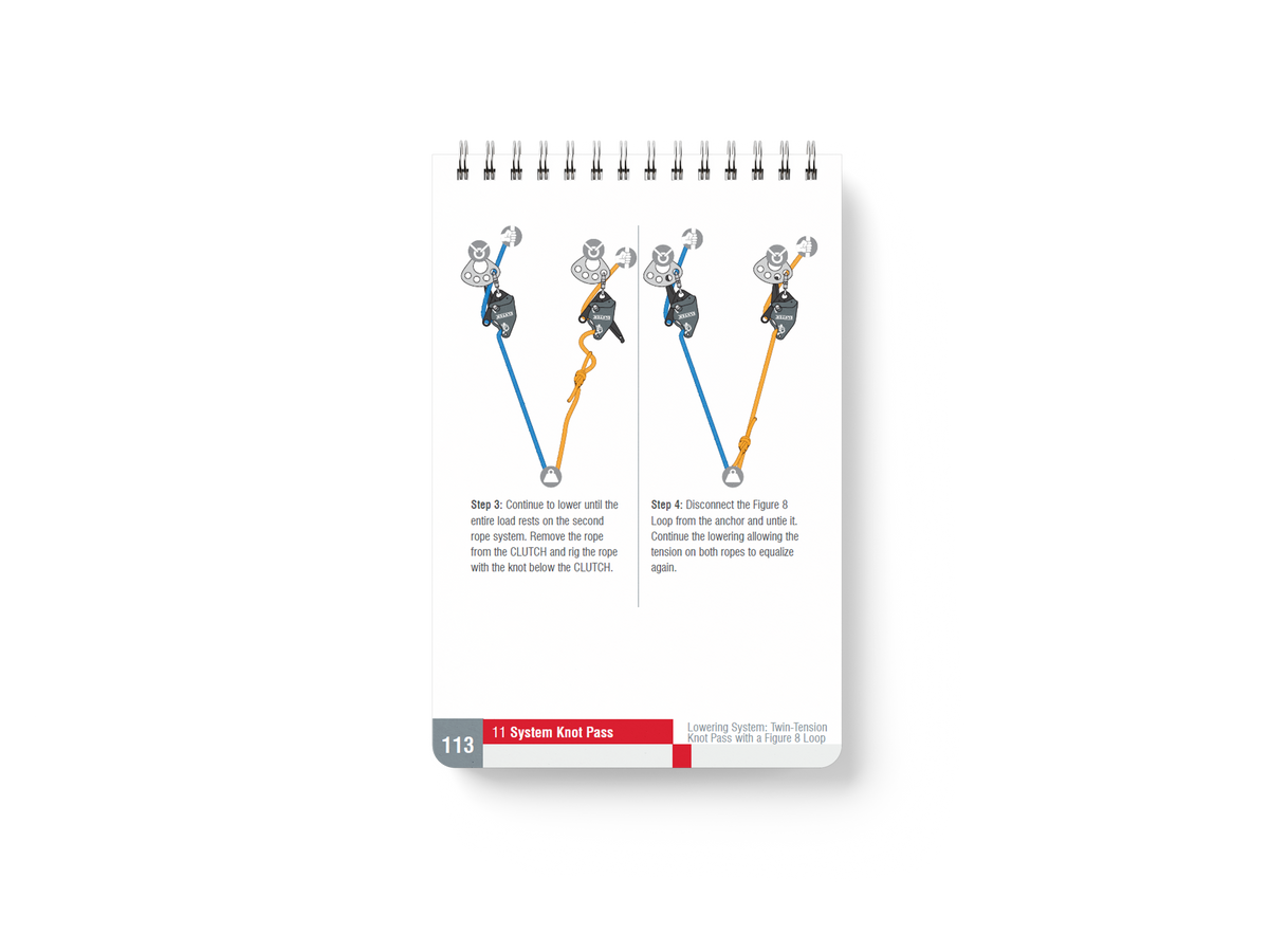 CMC Rope Rescue Technician Field Guide, pocket field guide for rope rescue technicians, side view - imagen 4