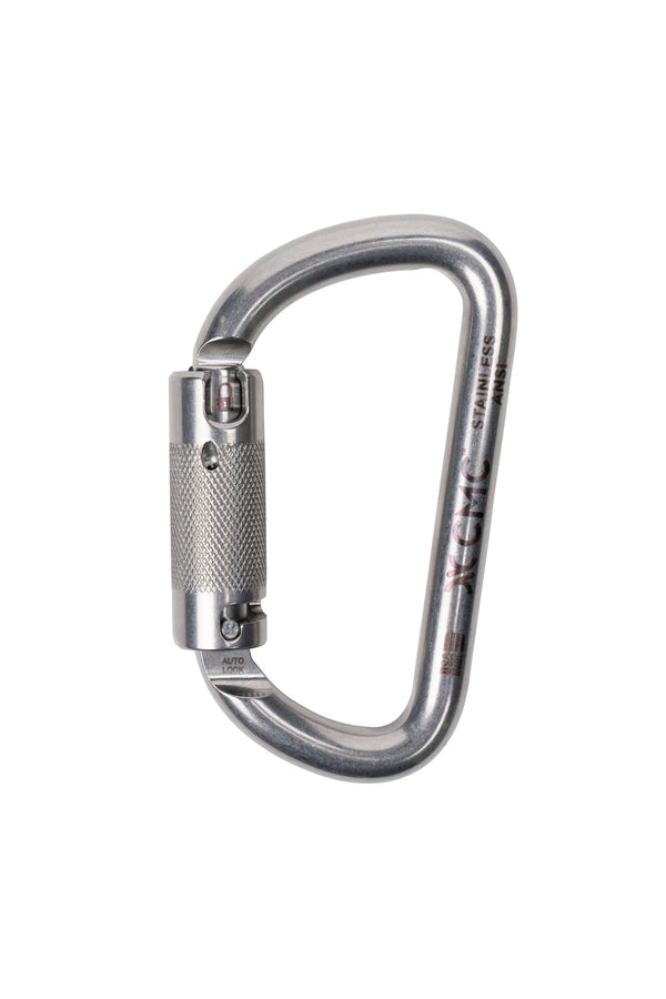 CMC Stainless Steel Carabiner, large stainless steel locking rescue carabiner