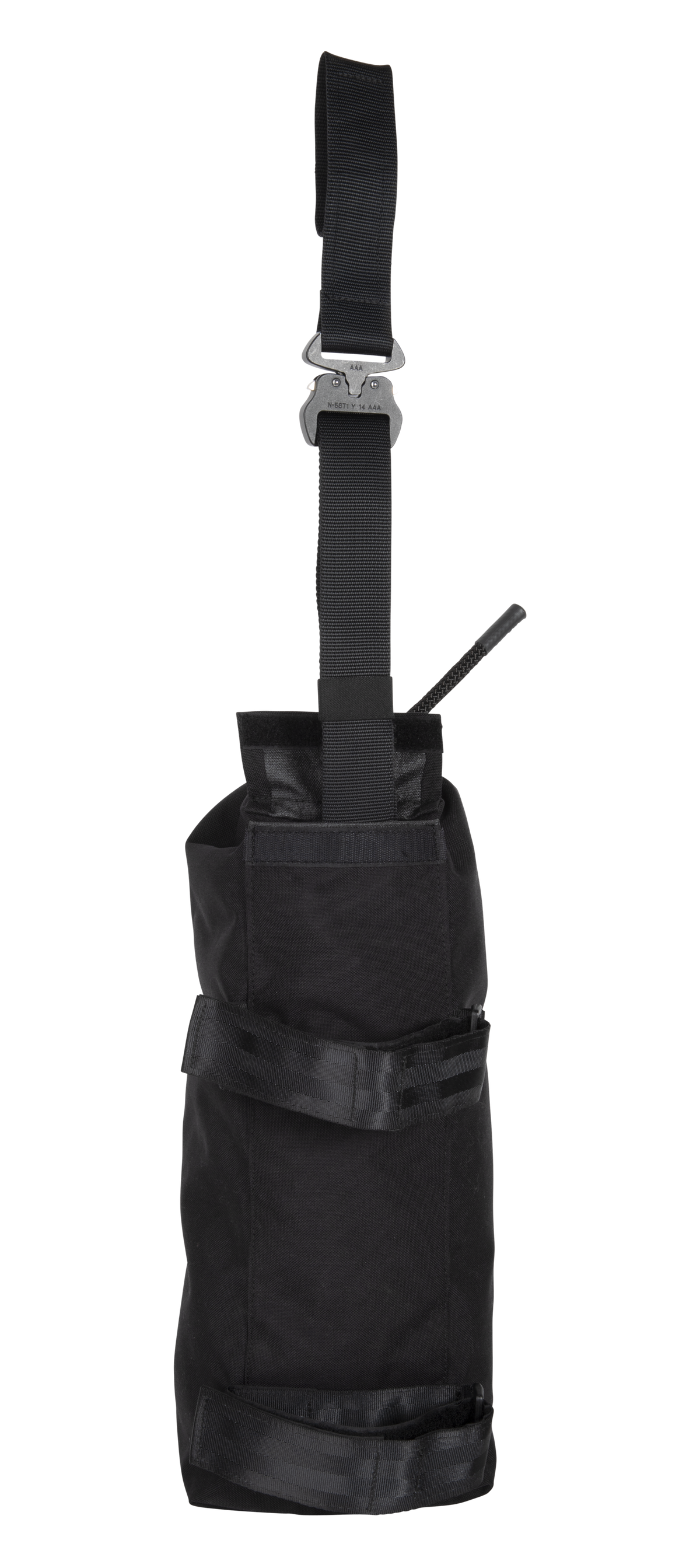 CMC Tactical Leg Bag, leg-mounted tactical rope bag, side view - imagen 4