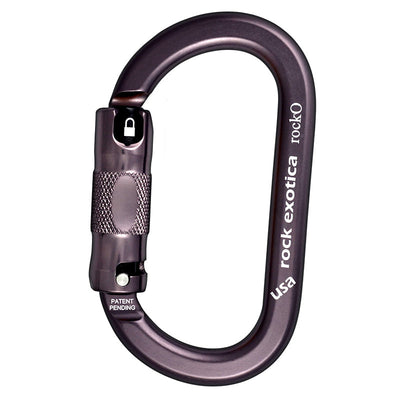 Rock Exotica rockO Auto-Lock Carabiner– The 3-stage Autocking carabiner features a pull-down and twist action. – Now available at MTN Shop US.