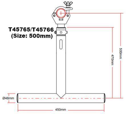 Doughty Modular Drop Arm Tee ⌀2'' (Aluminum) offered by MTN Shop - imagen 4