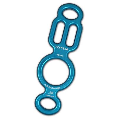 Rock Exotica Totem Descender– The Totem was designed to be the most versatile rigging and rappelling tool available. It can function as a rigging plate, an easy-to-lock-off figure 8. – Now available at MTN Shop US.