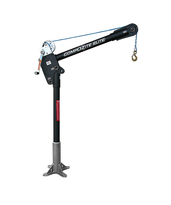 OZ Lifting Elite Davit Crane Carbon Fiber– The Compozite Elite Davits Crane from OZ Lifting are pound for pound the lightest and the strongest on the market thanks to its carbon fiber build. The crane weighs only 37lbs and has a lifting capacity of 1200lbs. The crane is available with a manual winch, 110V AC electric winch or a 12V DC electric winch. Each crane has been individually tested and certified at 125%. – Now available at MTN Shop US. - imagen 2