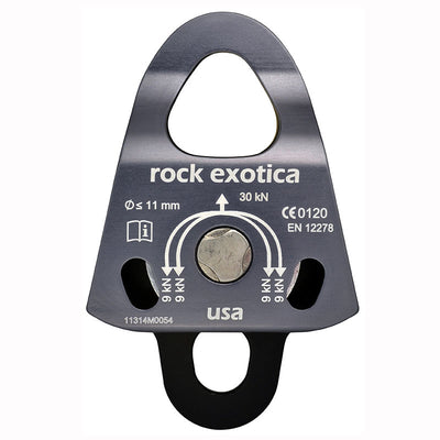 Rock Exotica Mini Machine Double Pulley– The Machined Mini and Rescue Pulleys are designed and manufactured like no other pulley in the world. – Now available at MTN Shop US.