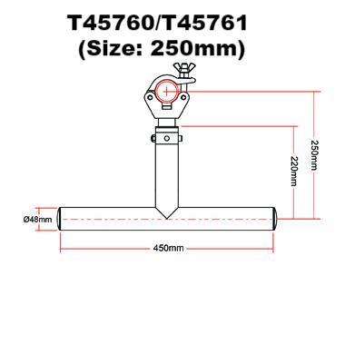 Doughty Modular Drop Arm Tee ⌀2'' (Aluminum) offered by MTN Shop - imagen 3