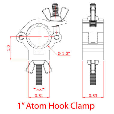 Doughty 1'' Atom Hook Clamp Specifications - MTN Shop - imagen 3