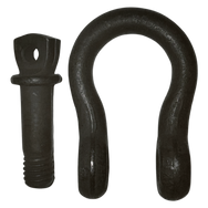 Green Pin Theatre Shackle SC black bow shackle and screw pin separated - imagen 7