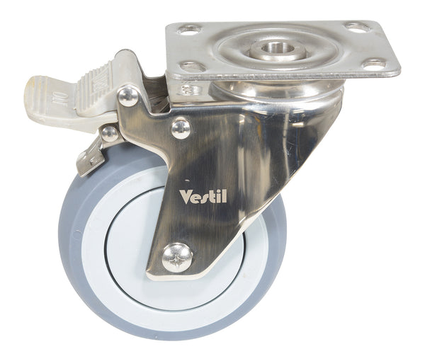Vestil Manufacturing Corp TPR(Thermoplastic Rubber) On Stainless Steel Casters– – Now available at MTN Shop US.