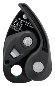 Back of the green Petzl GRIGRI + belay device showing markings and handle - imagen 10