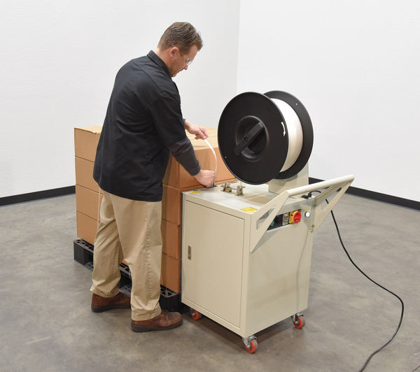 Vestil Manufacturing Corp Semi-Automatic Pallet Probe Strapping Machine– – Now available at MTN Shop US.