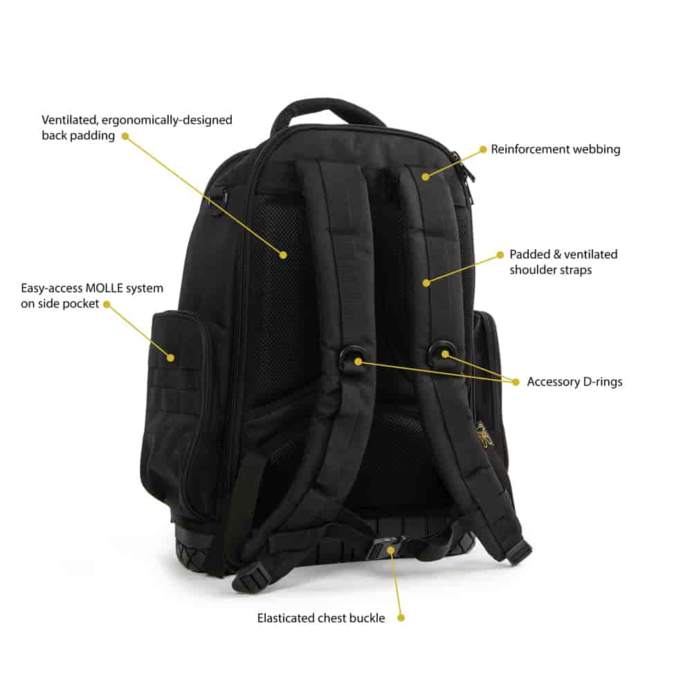 Dirty Rigger Technicians Backpack– The Dirty Rigger Gear Bag has 12 liters of space for tools, tablets, and more. This padded tool bag with shoulder strap is ideal for riggers, construction use, and more. – Now available at MTN Shop US. - imagen 3