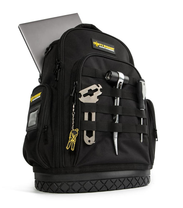 Dirty Rigger Technicians Backpack– The Dirty Rigger Gear Bag has 12 liters of space for tools, tablets, and more. This padded tool bag with shoulder strap is ideal for riggers, construction use, and more. – Now available at MTN Shop US.