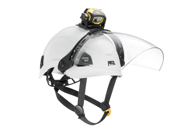 Petzl Pixadapt helmet mount for headlamps.