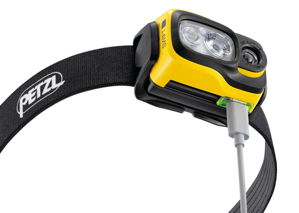 Petzl Rechargeable Swift ® RL Headlamp, Reactive Lighting, 1100 lumens, E810AB00 – Compact, powerful, lightweight, and rechargeable headlamp featuring, reactive lighting technology®. 1100 lumens. For the workshop, small maintenance jobs, or concerts. – Now available at MTN Shop US.