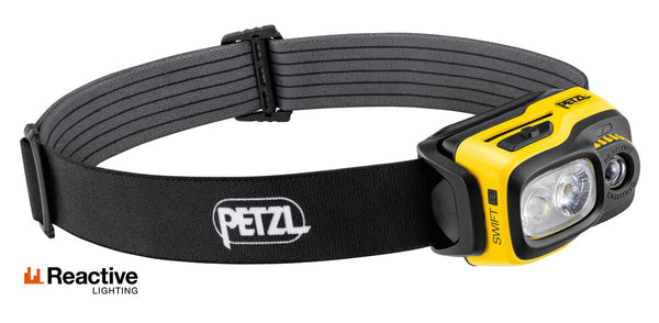 Petzl Rechargeable Swift ® RL Headlamp, Reactive Lighting, 1100 lumens, E810AB00 – Compact, powerful, lightweight, and rechargeable headlamp featuring, reactive lighting technology®. 1100 lumens. For the workshop, small maintenance jobs, or concerts. – Now available at MTN Shop US.