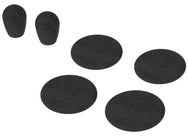 Sena Hygiene Kit for EXPAND Boom showing two foam microphone sponges and four oval foam speaker pad covers on white background