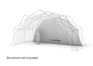 Konligo Fastival white inner backdrop attached to event structure 3D illustration, structure not included, now available on MTN SHOP US. - imagen 4