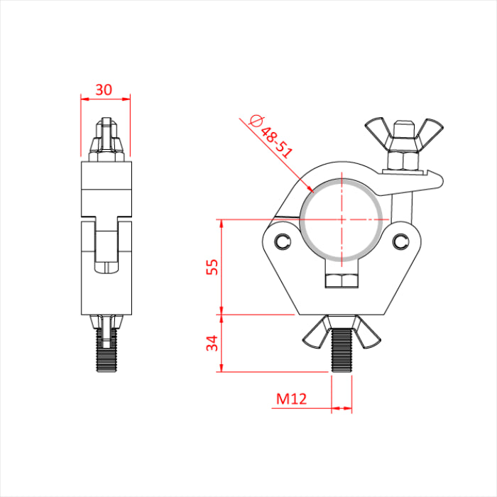 Doughty All Weather Slimline Hook Clamp - imagen 3