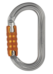 Mosquetón Petzl OK ovalado de aluminio con sistema SCREW-LOCK, diseñado para una carga óptima de dispositivos de sección ancha. - imagen 2