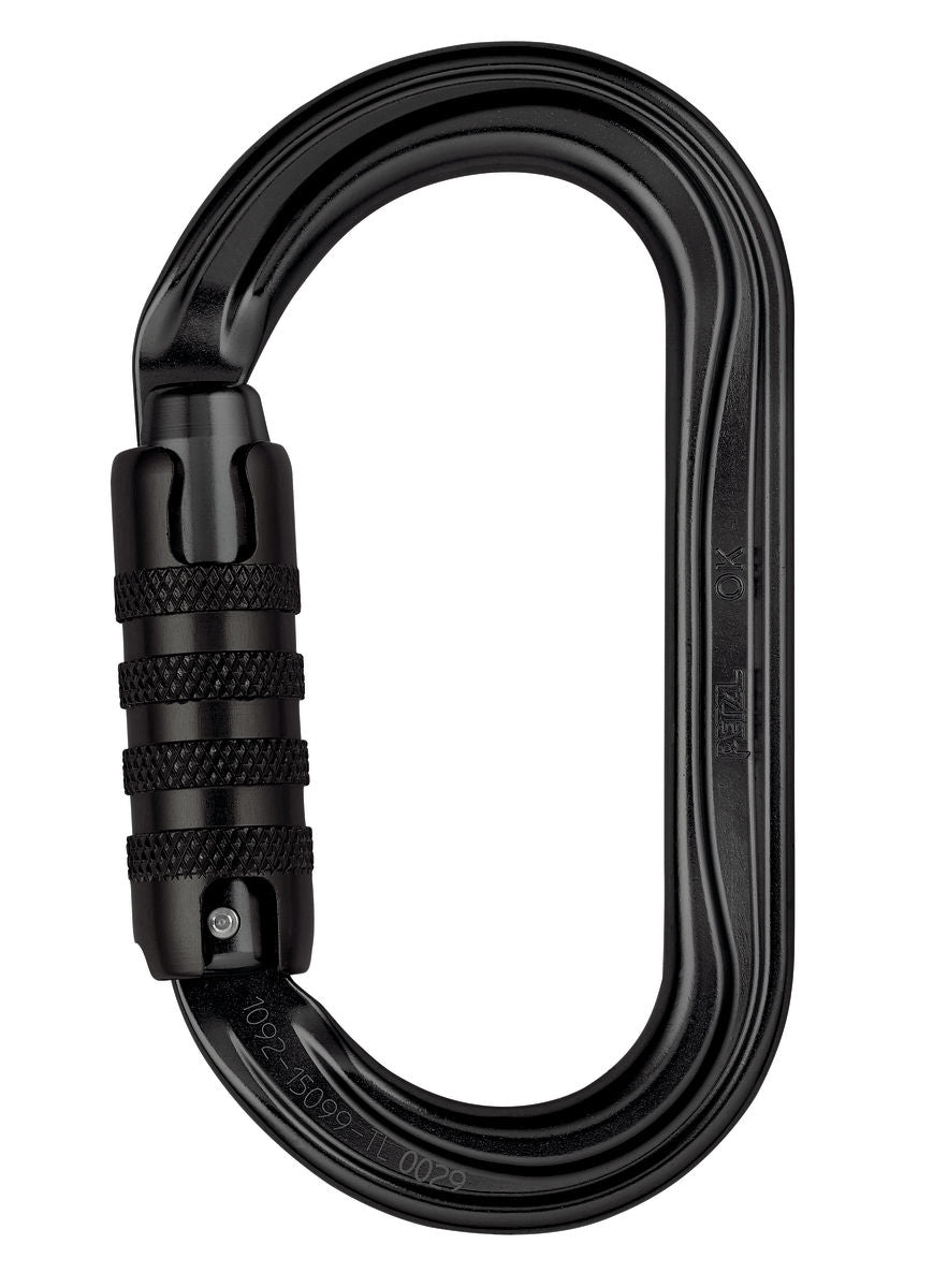 Mosquetón Petzl OK ovalado de aluminio con sistema TRIACT-LOCK, diseñado para una carga óptima de dispositivos de sección ancha. - imagen 5