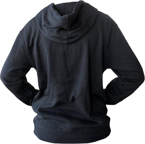 Black Petzl hooded sweatshirt with logo