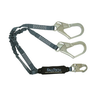 4½' to 6' ViewPack® Elastic Energy Absorbing Lanyard, Double-leg with Steel Connectors