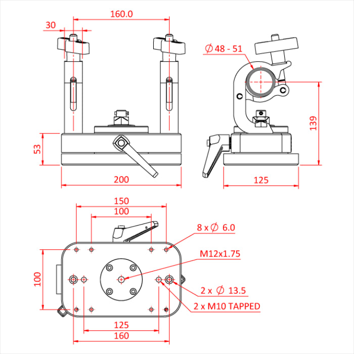 Doughty Followspot Rail Mount - imagen 6