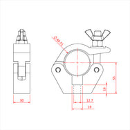 Doughty Slimline Doughty Half Coupler - imagen 3