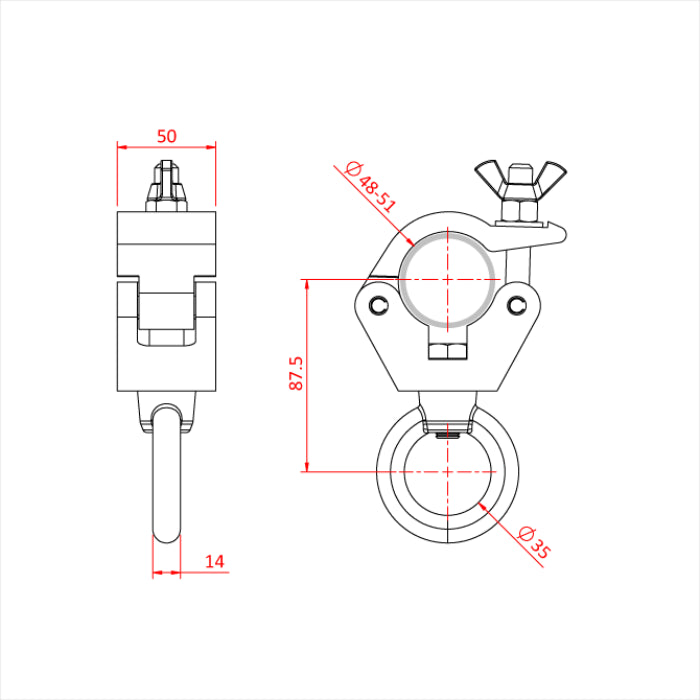 Doughty Hanging Clamp – 500Kg - imagen 3