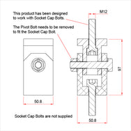 Doughty Pivot Hinge with Two Clamps, (Cheeseboro) - imagen 4