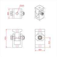 Doughty Pivot Hinge with Two Clamps, (Cheeseboro) - imagen 5