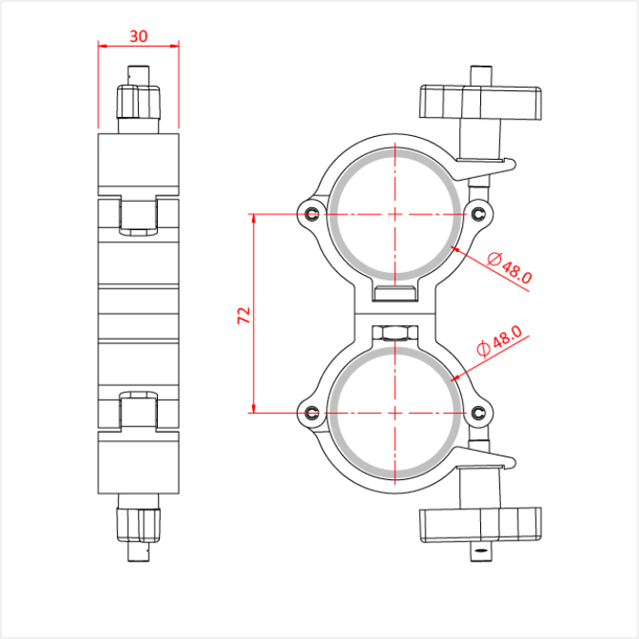 Doughty Super Lightweight Swivel Coupler, (Cheeseboro) - imagen 3