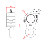Doughty 32mm Atom Hanging Clamp - imagen 3