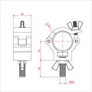 Doughty 35mm Atom Hook Clamp - imagen 3