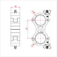 Doughty 38mm Atom Parallel Coupler - imagen 3