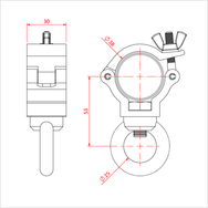 Doughty 38mm Atom Hanging Clamp - imagen 3