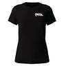 Petzl Eve T-Shirt – Women's cotton blend t-shirt for casual and outdoor wear, black with logo design
