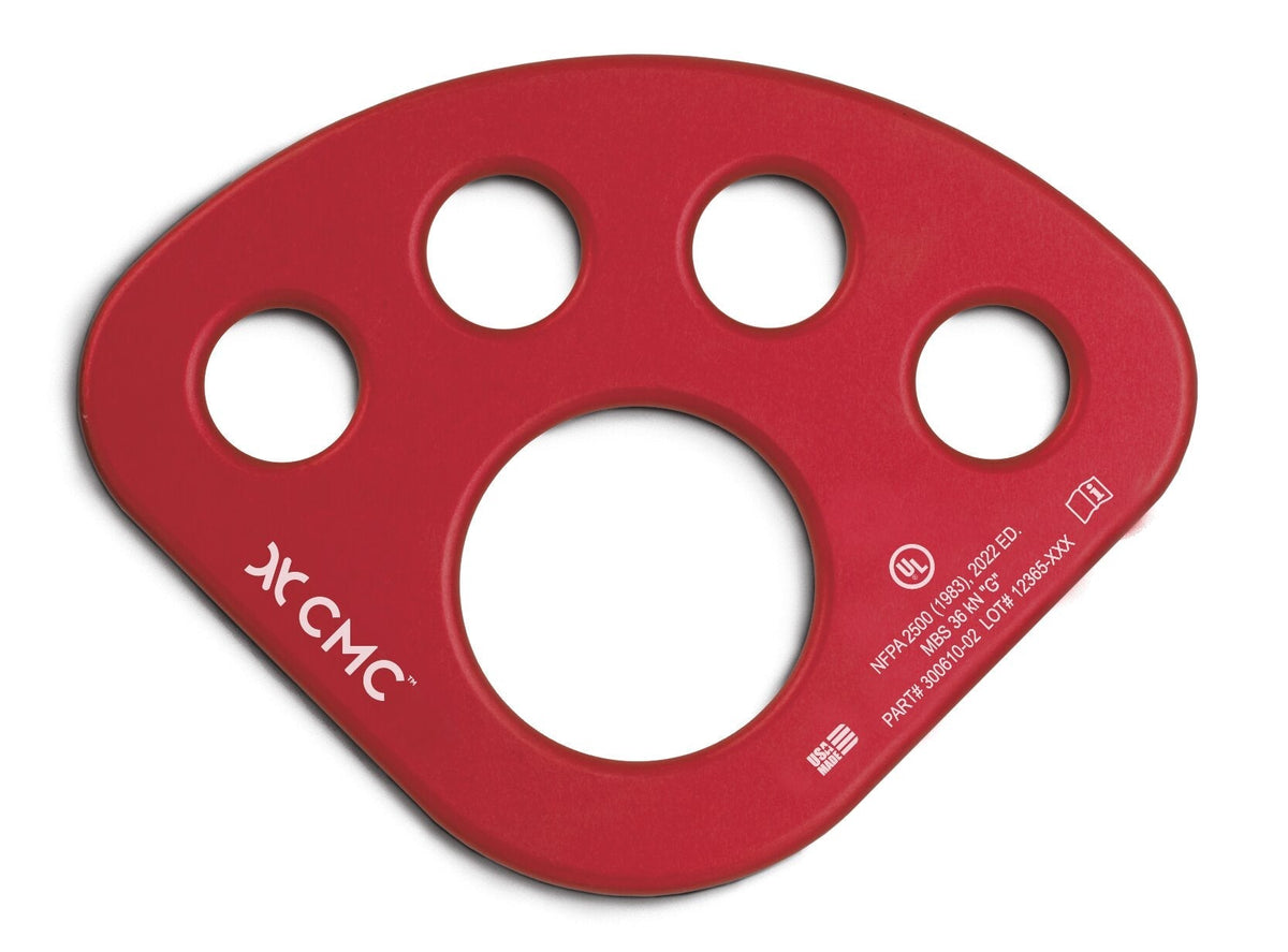 CMC Anchor Plate, compact rigging anchor plate with multiple carabiner holes, SKU 300615, alternate view - imagen 2