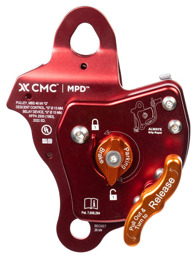 CMC MPD (Multi-Purpose Device), multi-purpose device combining pulley, descender and rope grab, SKU 333000
