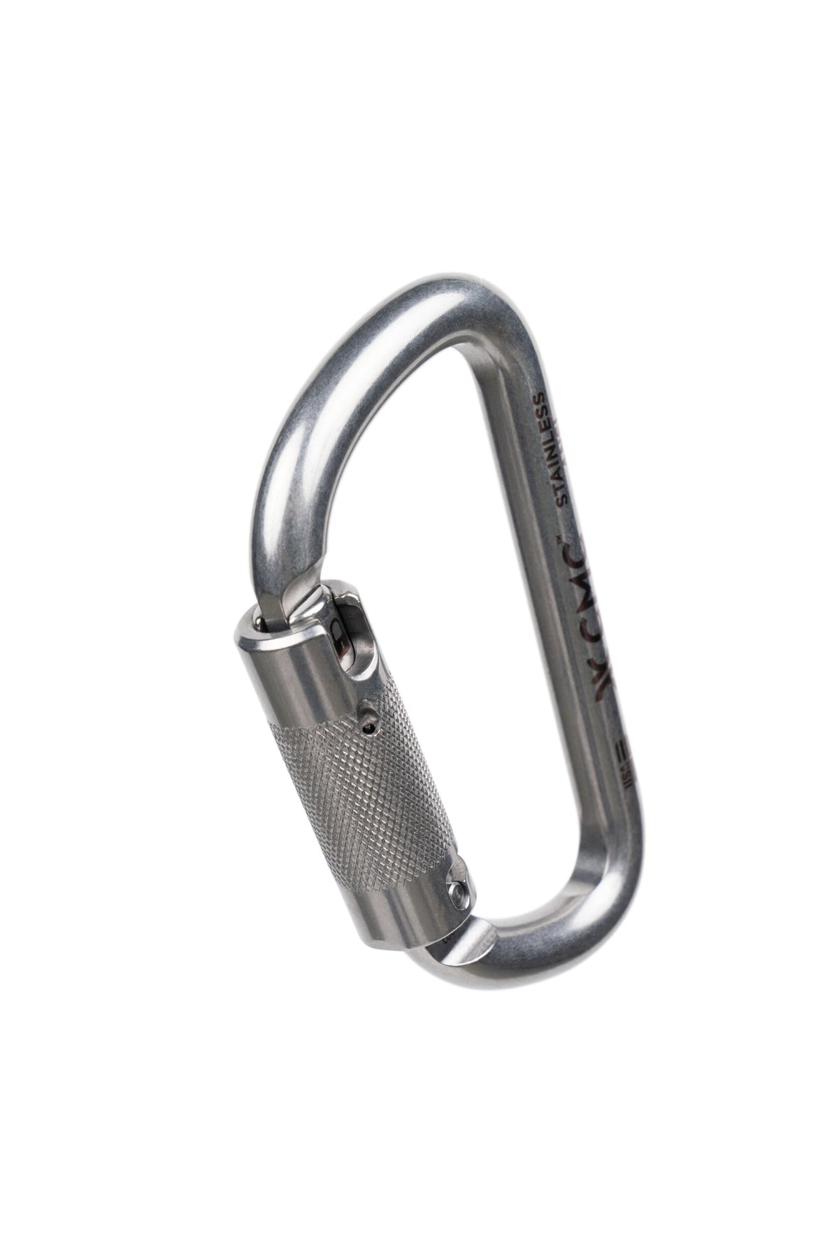 CMC Stainless Steel Carabiner, large stainless steel locking rescue carabiner, detail view - imagen 3