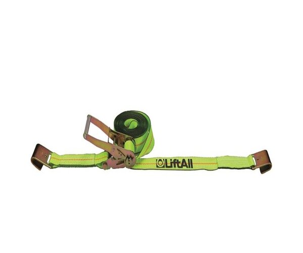 W/Flat Hook 10K Tuff-Edge Adjustable End Strap Load Hugger Tiedown