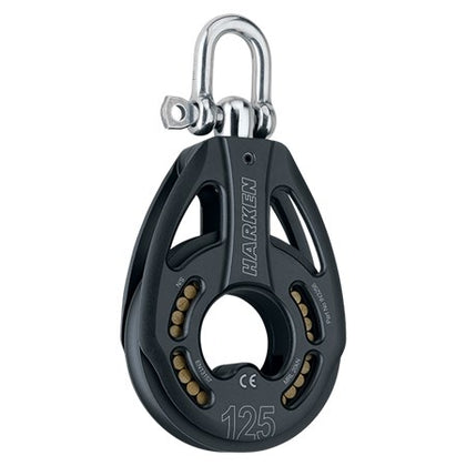 Harken 125mm Black Magic Single Pulley - Swivel– Harken 125mm Black Magic Single Pulley - Swivel: Black Magic Air pulleys excel in managing high dynamic and static loads, particularly in situations with friction challenges, thanks to their impressive strength-to-weight ratios and free-rolling, high-load roller bearings. The pulley shackle provides dual-direction locking or swiveling to prevent rope twisting. – Now available at MTN Shop US.