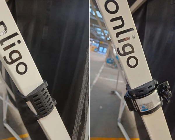 Example setup of KonligoTruss Connection adaptors securing aluminum truss sections, now available on MTN SHOP US.