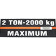 CM Capacity Label - 2 Ton - 2000Kg