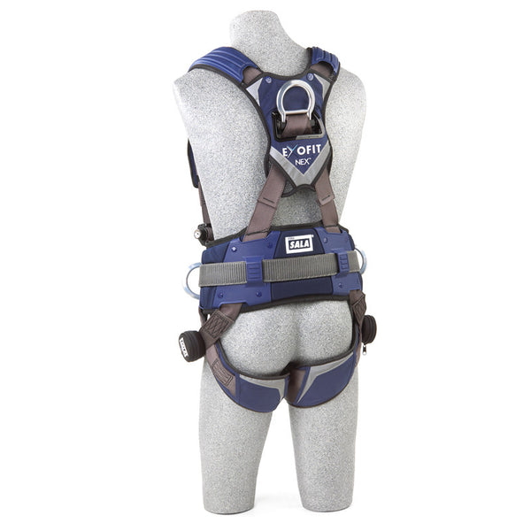 3M™ DBI-SALA® ExoFit NEX™ Construction Style Positioning/Climbing Harness - Rear View with Stand-up Lightweight Aluminum Back D-ring
