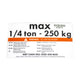 CM Label 1/4 Ton Capacity (V1)